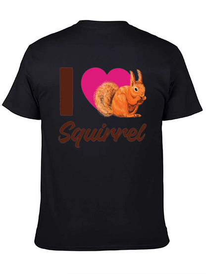 I Heart Squirrel Black T-Shirt