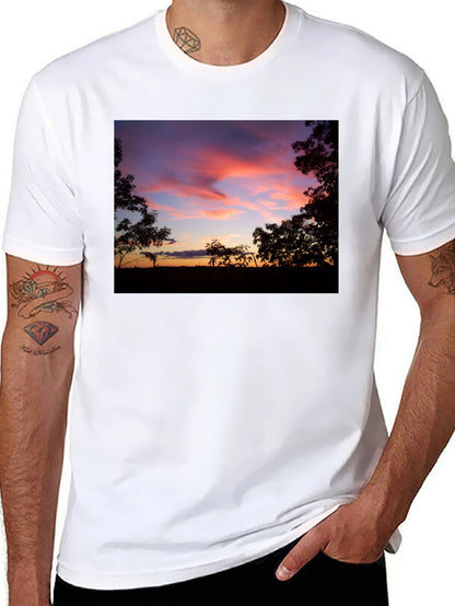 Sunset Silhouette Graphic Tee - Soft Cotton Blend