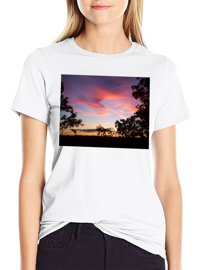 Sunset Silhouette Graphic Tee - Soft Cotton Blend