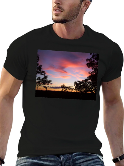 Sunset Silhouette Graphic Tee - Soft Cotton Blend