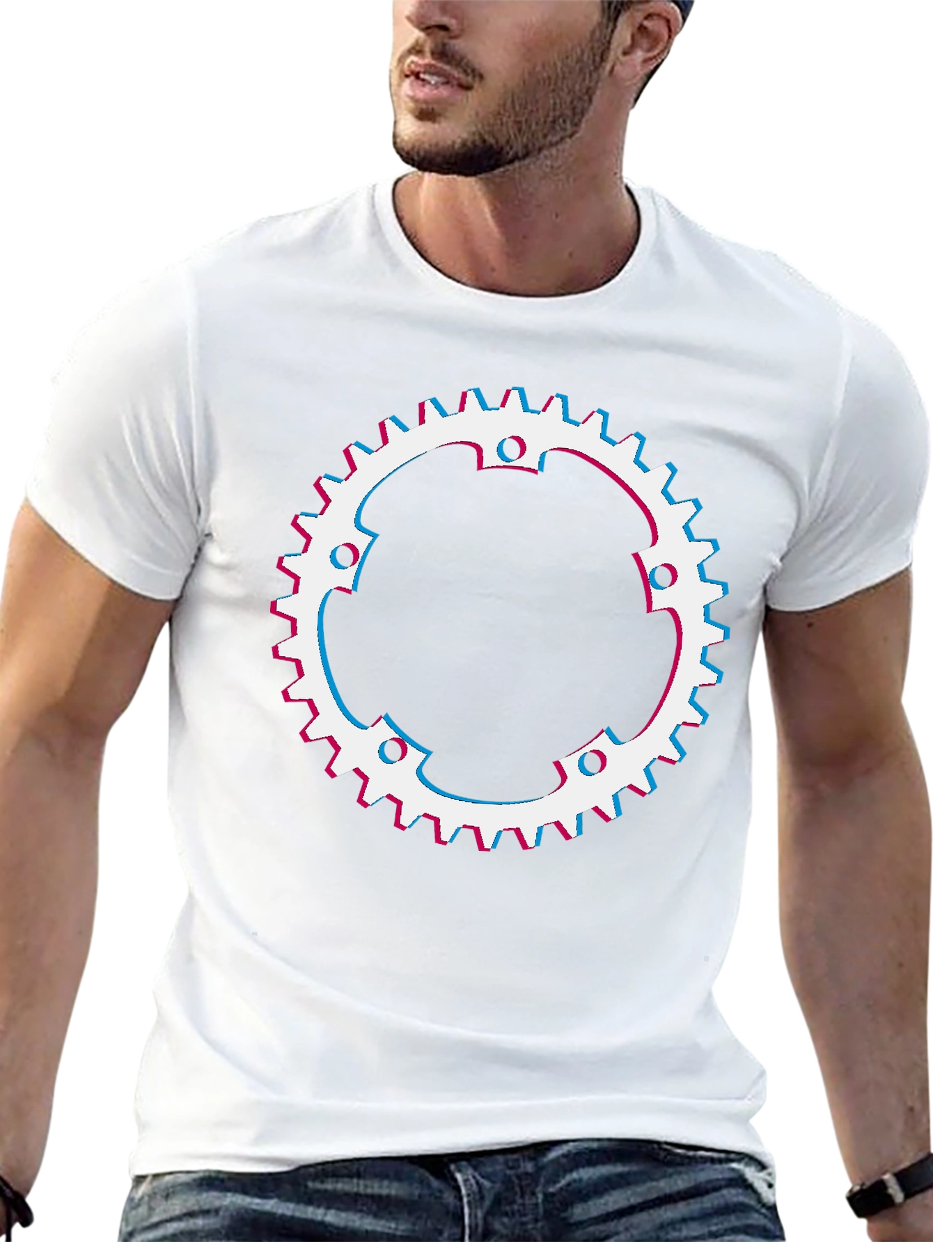 Gear Graphic T-Shirt - Modern Biker Style