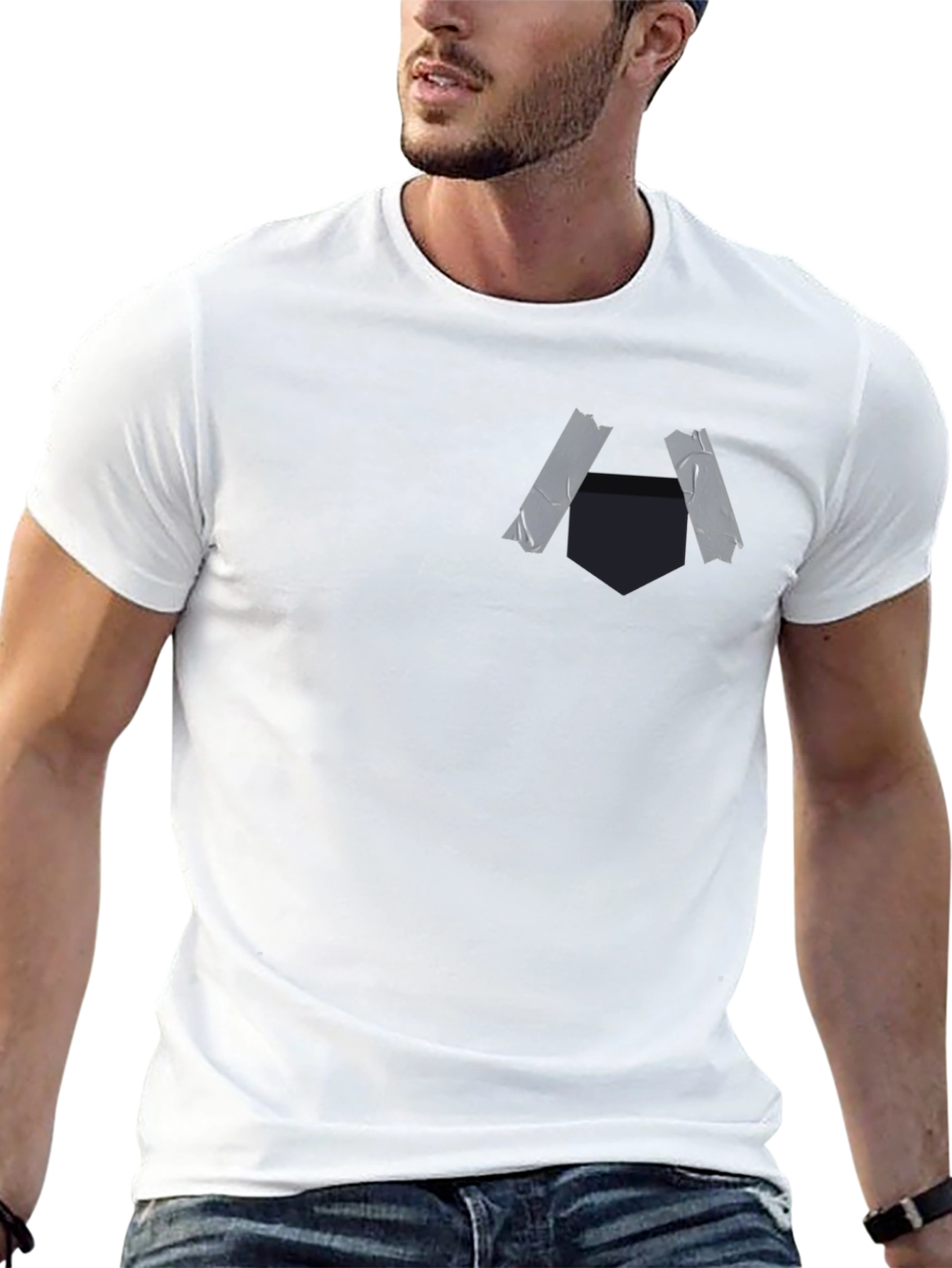 Taped Pocket Graphic Tee - Casual Style
