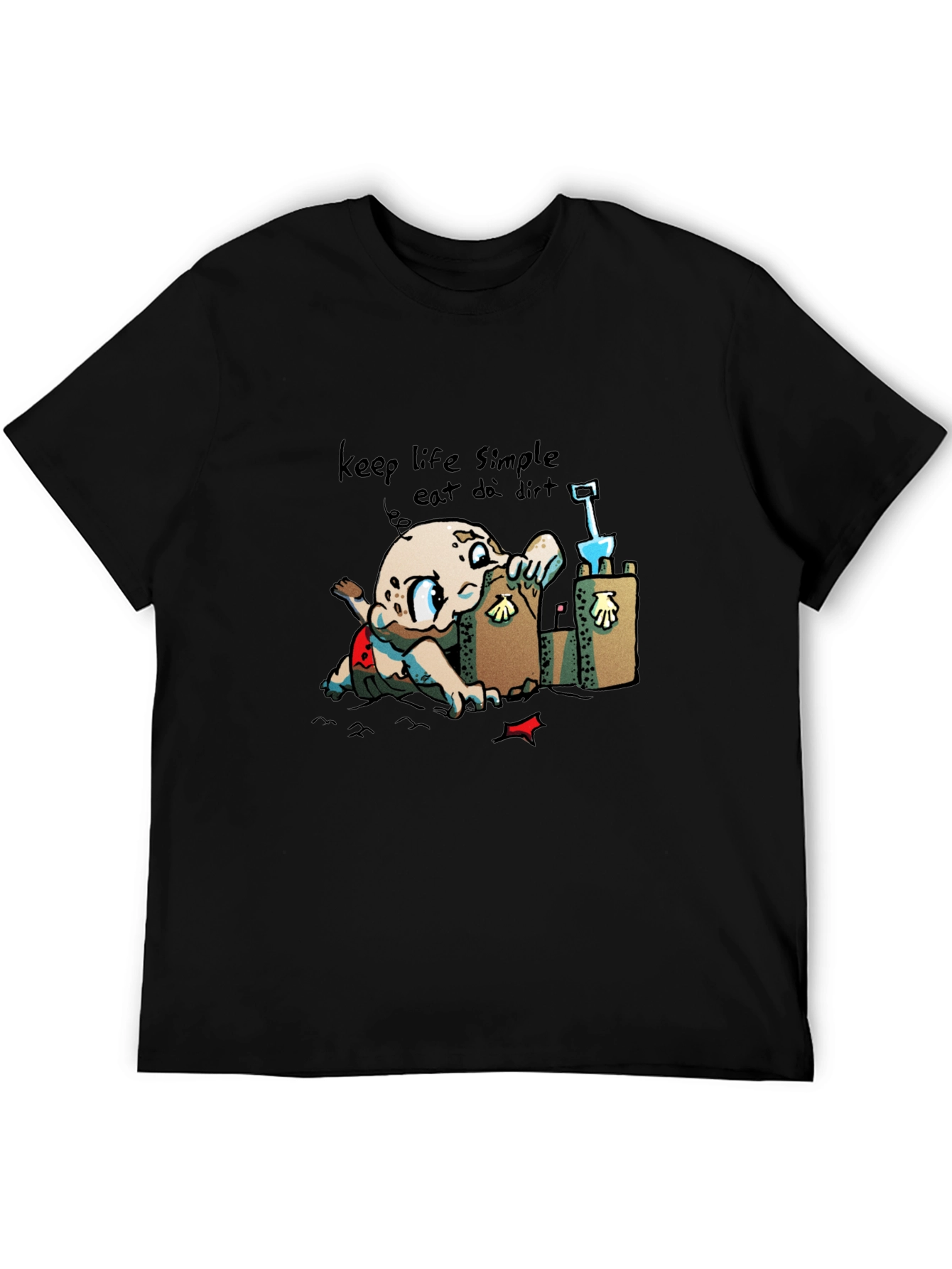 Keep Life Simple - Eat Dirt Black T-Shirt