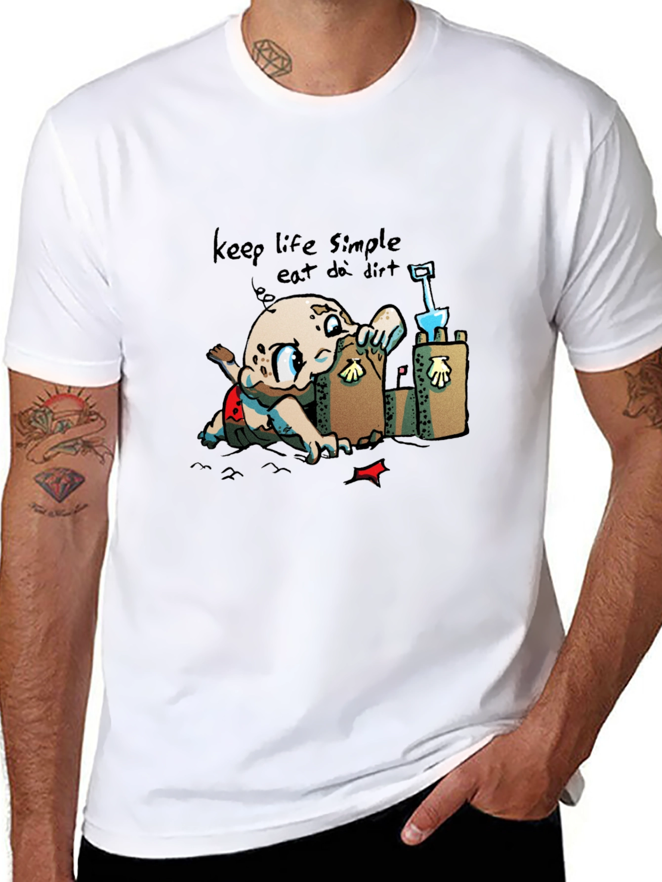 Keep Life Simple - Eat Dirt Black T-Shirt
