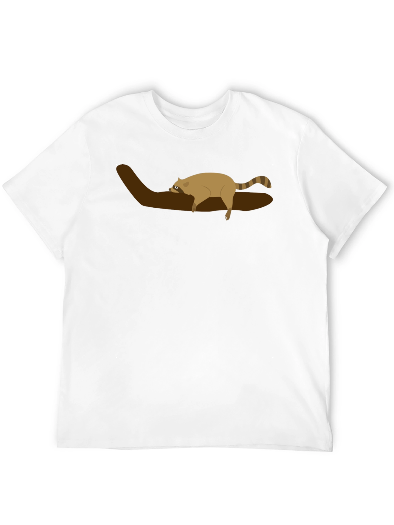 Raccoon on Branch Graphic Tee - Unisex Black T-Shirt