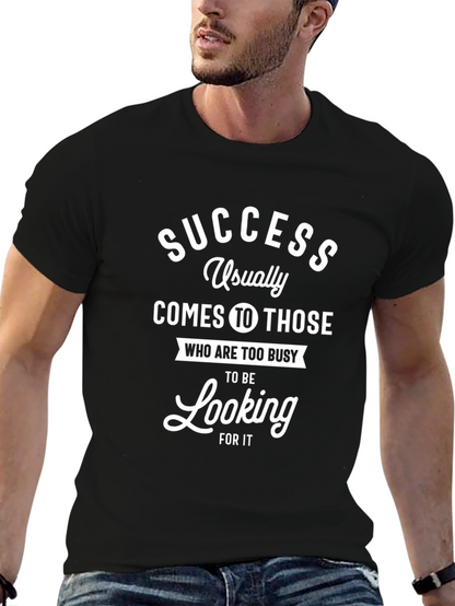 Success Quote Graphic Tee - Black T-Shirt