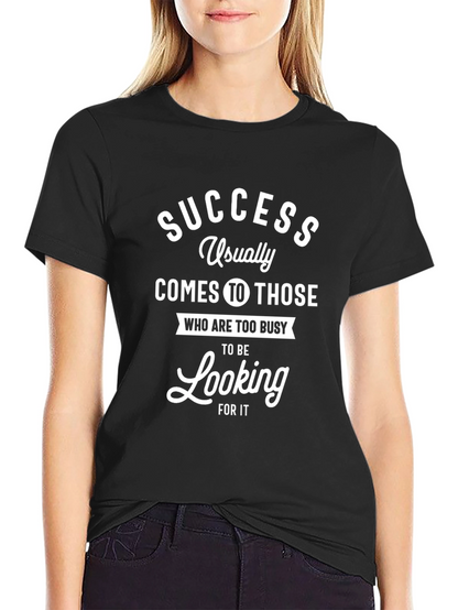 Success Quote Graphic Tee - Black T-Shirt