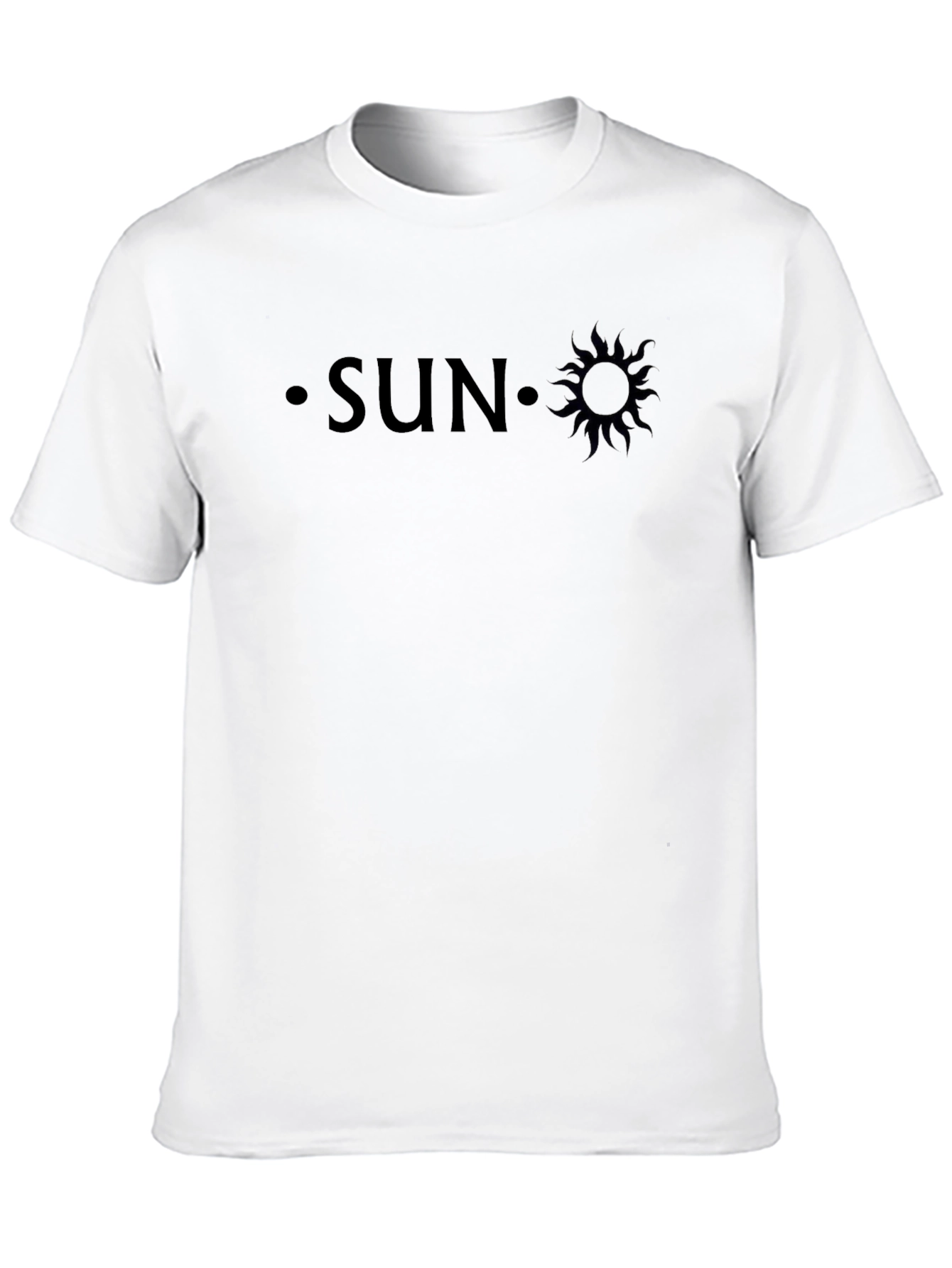 SUN Graphic Tee - Classic Black Crew Neck T-Shirt