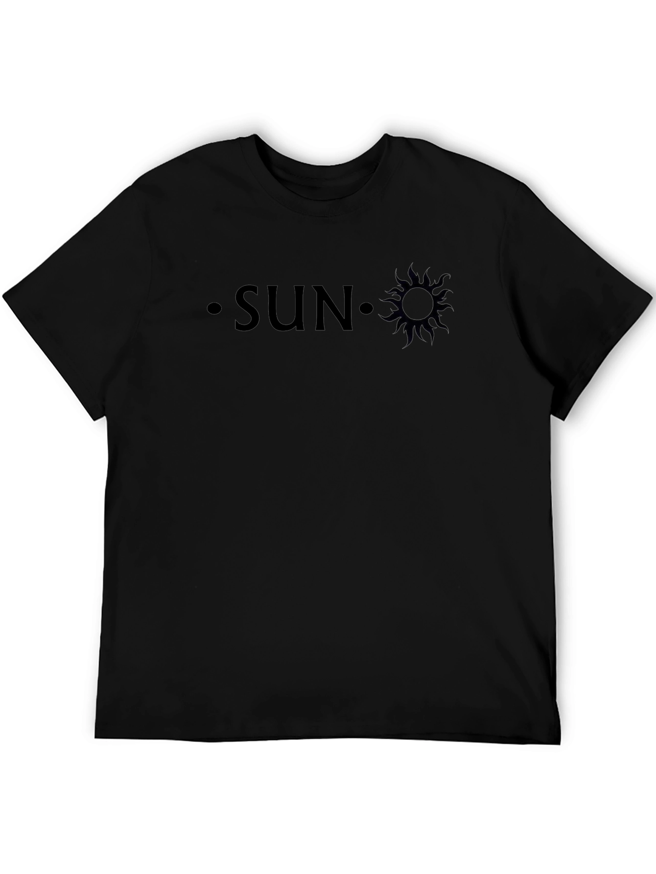 SUN Graphic Tee - Classic Black Crew Neck T-Shirt