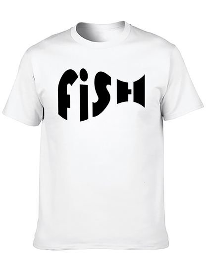 FISH Black Graphic Print Crew Neck T-Shirt