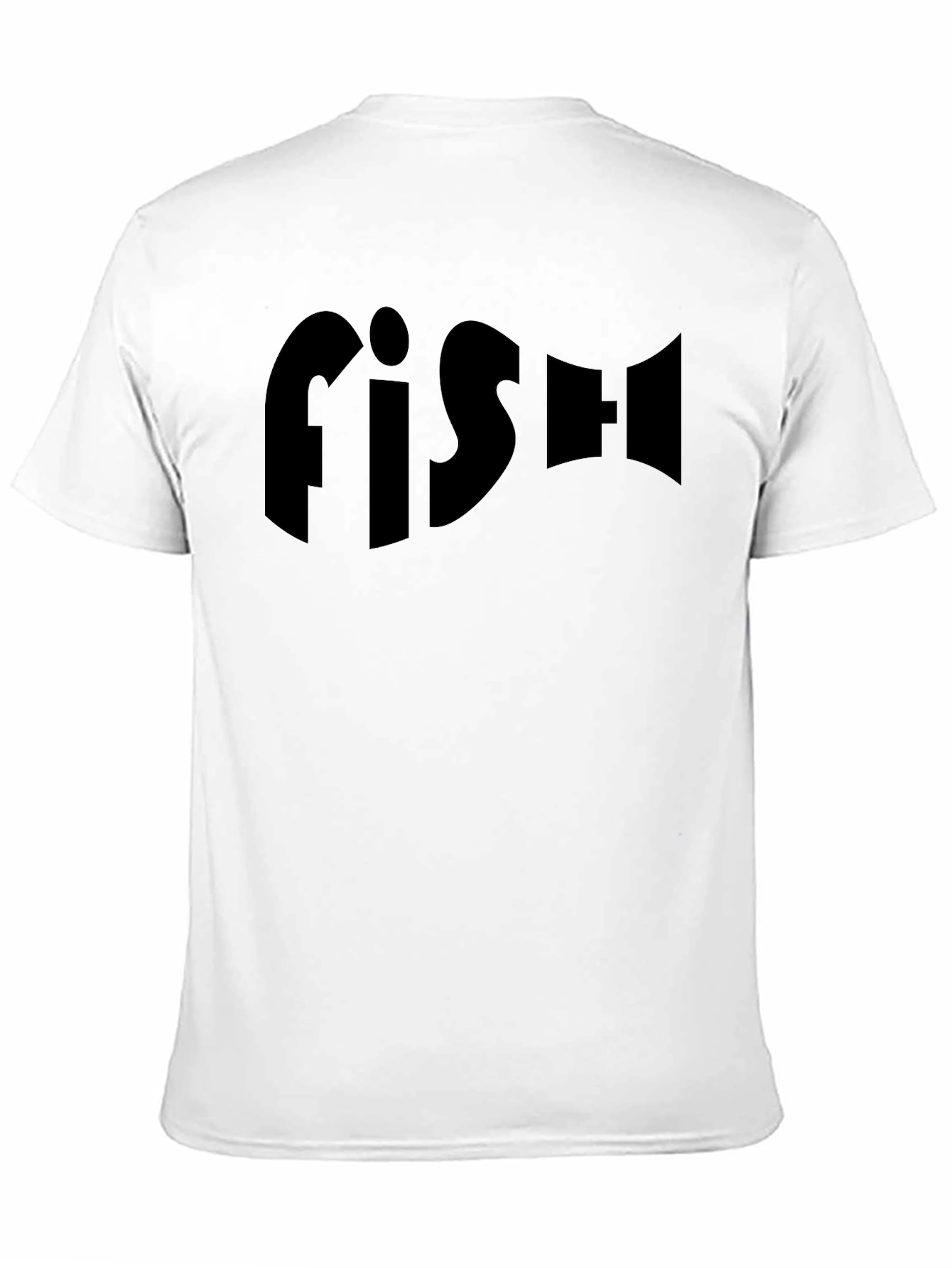 FISH Black Graphic Print Crew Neck T-Shirt