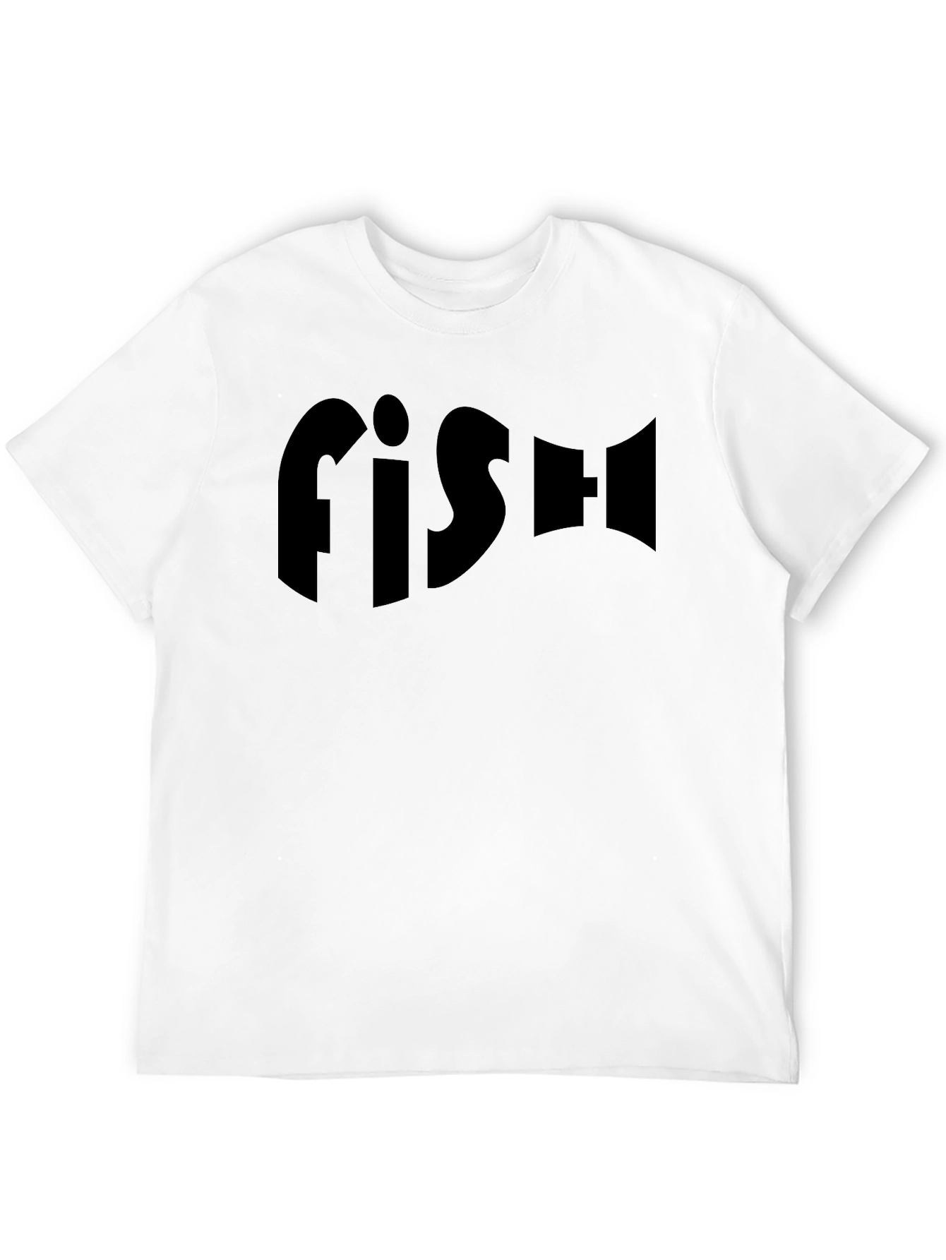 FISH Black Graphic Print Crew Neck T-Shirt