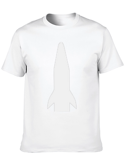Rocket Graphic Tee - Black Cotton Blend Shirt
