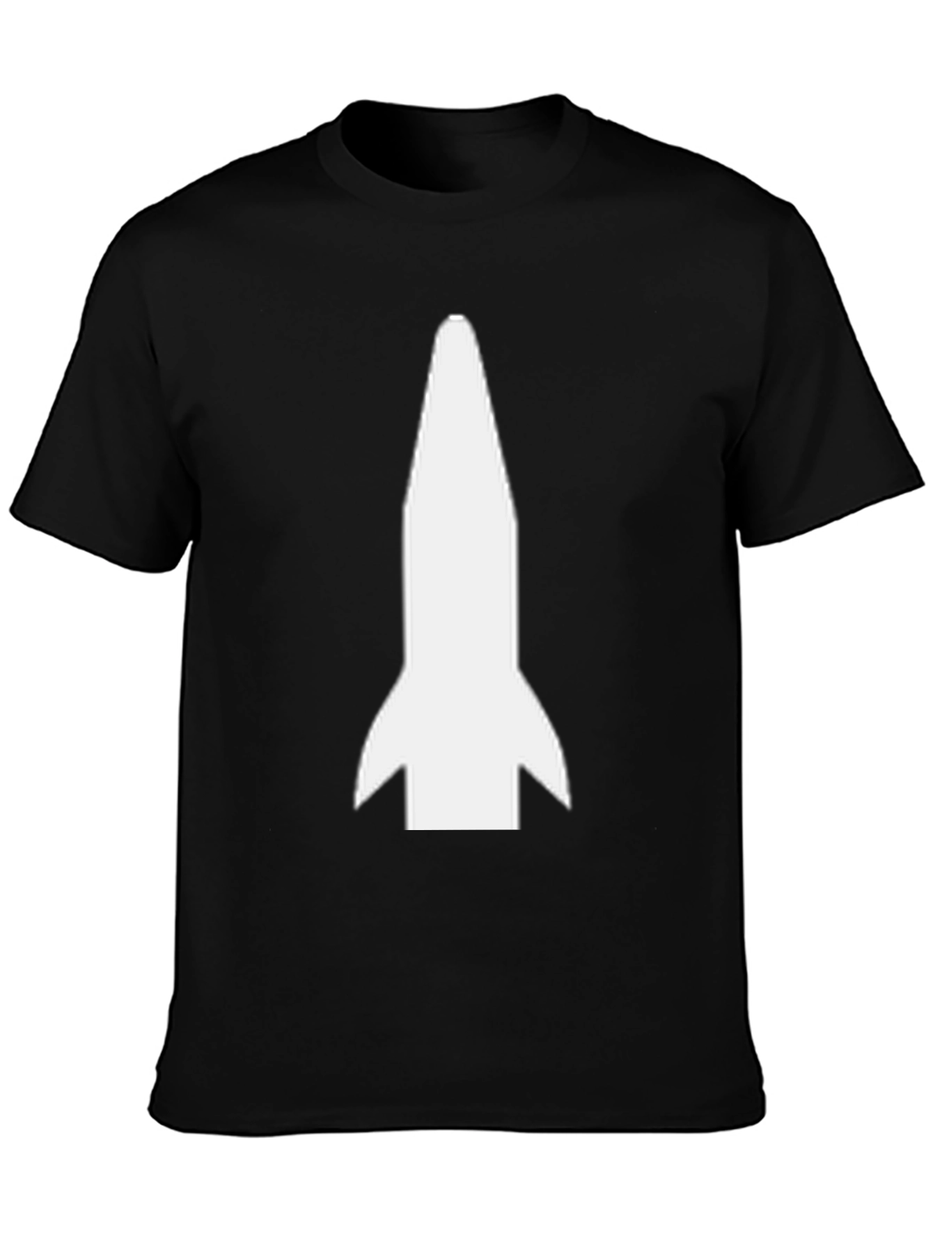 Rocket Graphic Tee - Black Cotton Blend Shirt