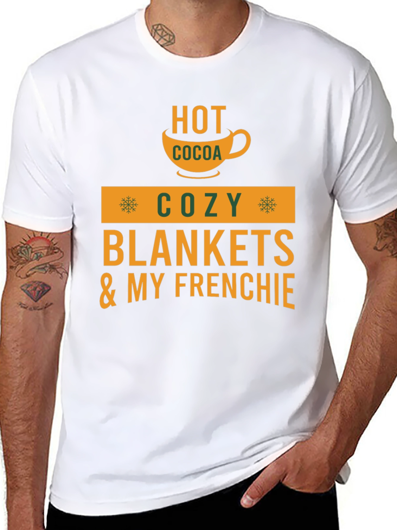 Cozy Season T-Shirt: Hot Cocoa & Frenchie