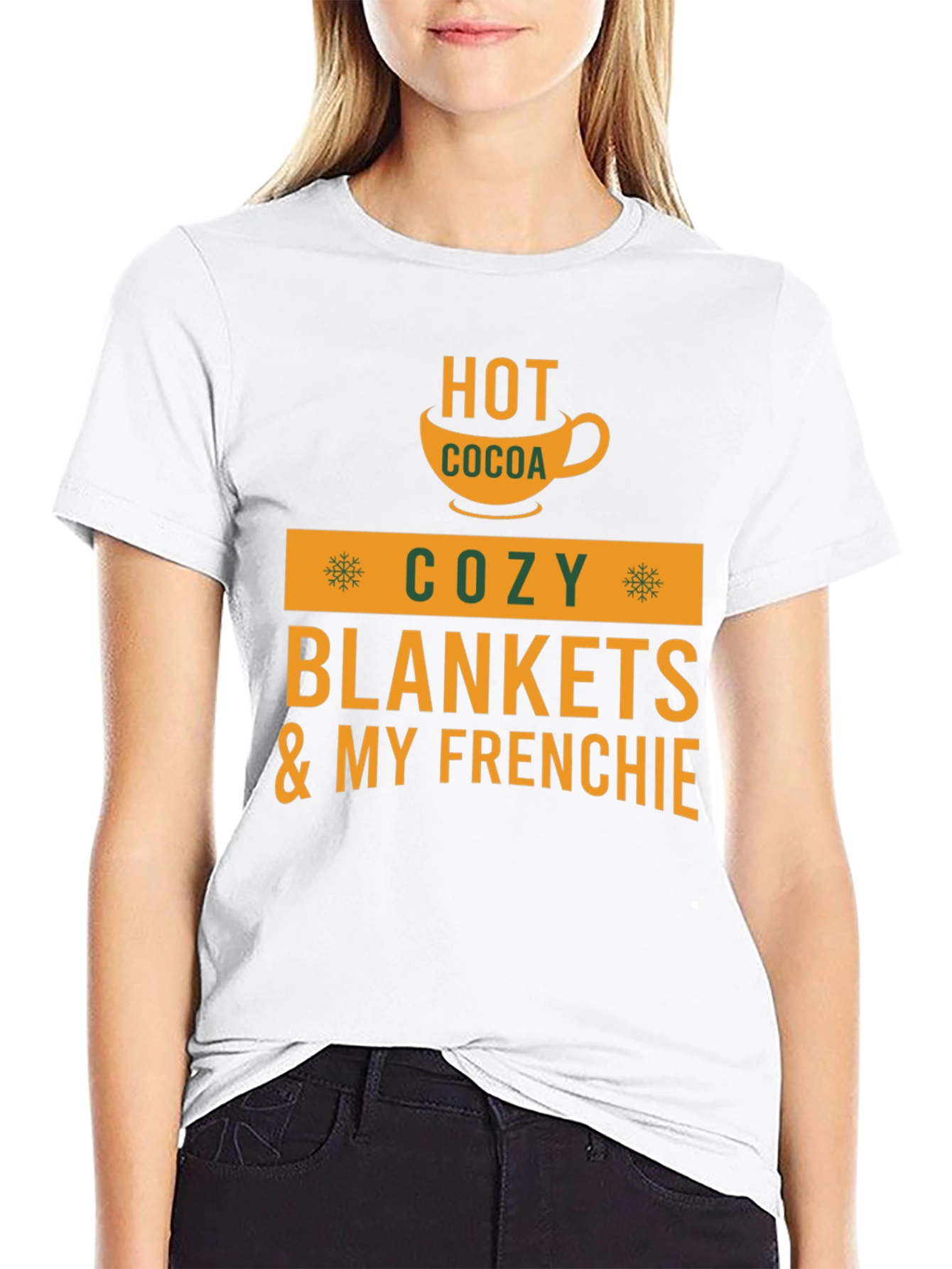 Cozy Season T-Shirt: Hot Cocoa & Frenchie