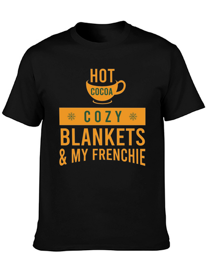 Cozy Season T-Shirt: Hot Cocoa & Frenchie