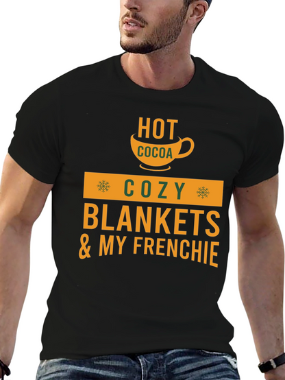 Cozy Season T-Shirt: Hot Cocoa & Frenchie