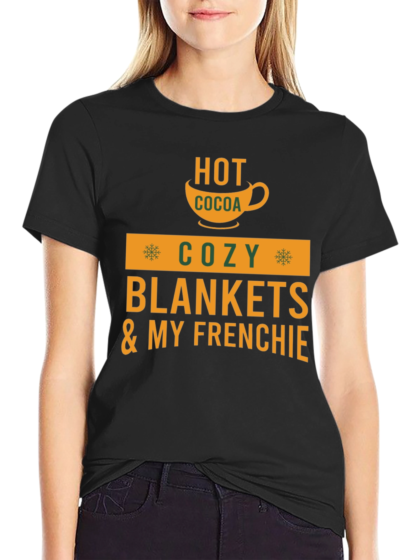 Cozy Season T-Shirt: Hot Cocoa & Frenchie