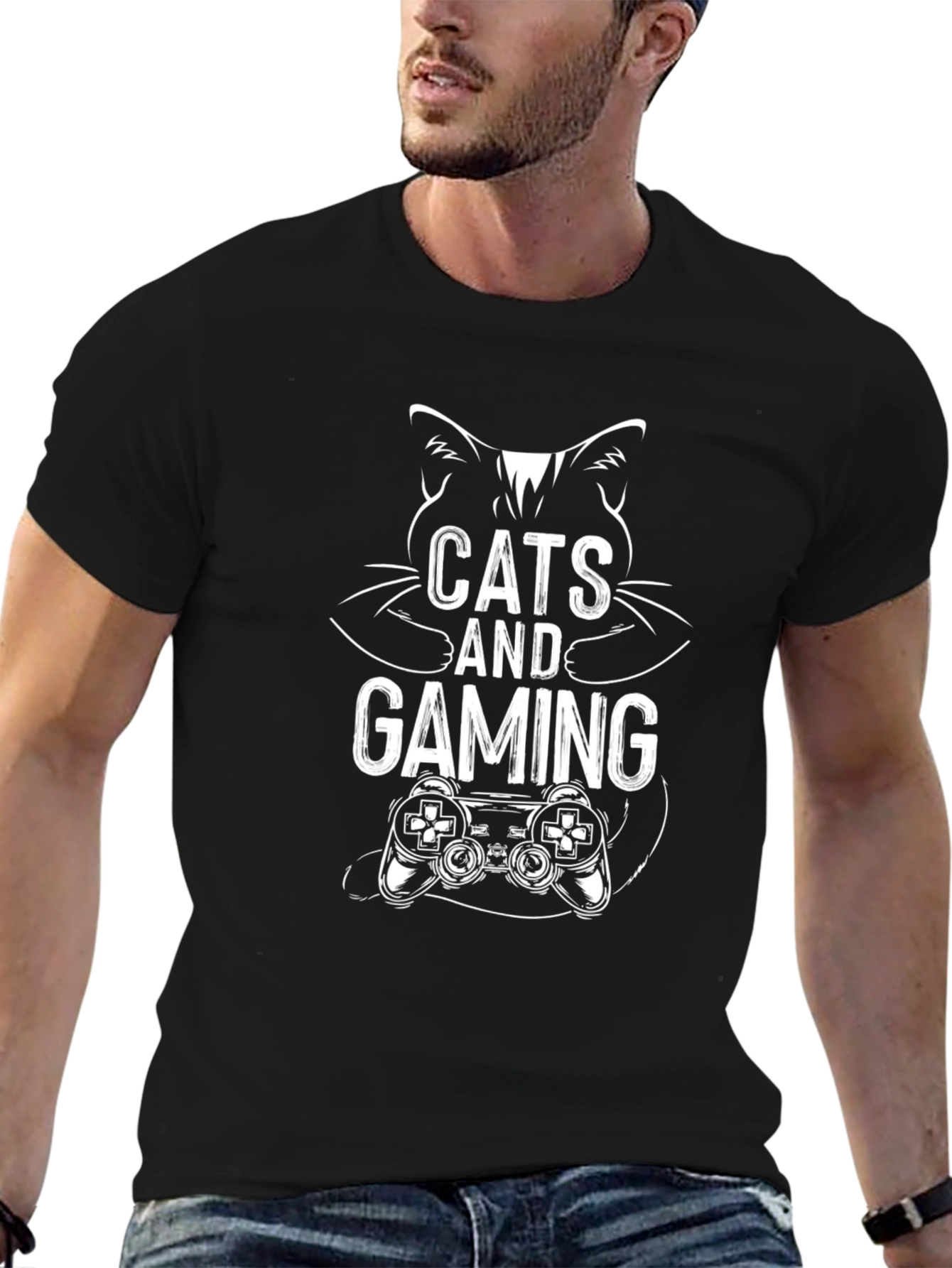 Cats and Gaming T-Shirt - Gamer Cat Tee