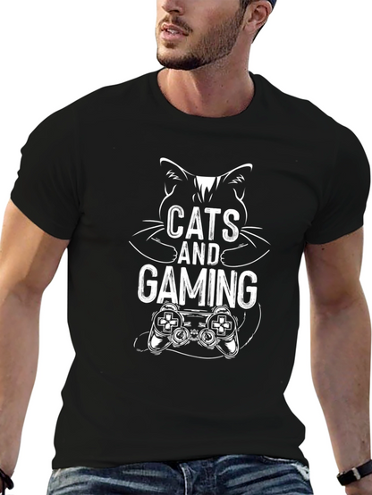 Cats and Gaming T-Shirt - Gamer Cat Tee