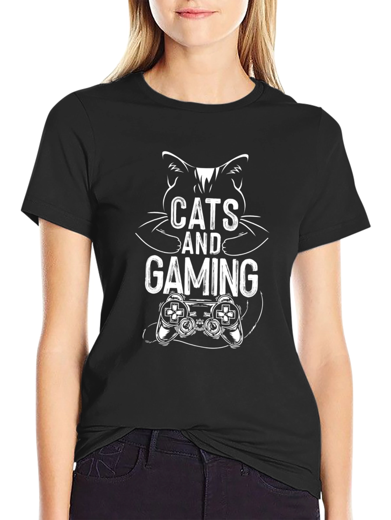 Cats and Gaming T-Shirt - Gamer Cat Tee