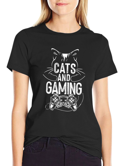 Cats and Gaming T-Shirt - Gamer Cat Tee