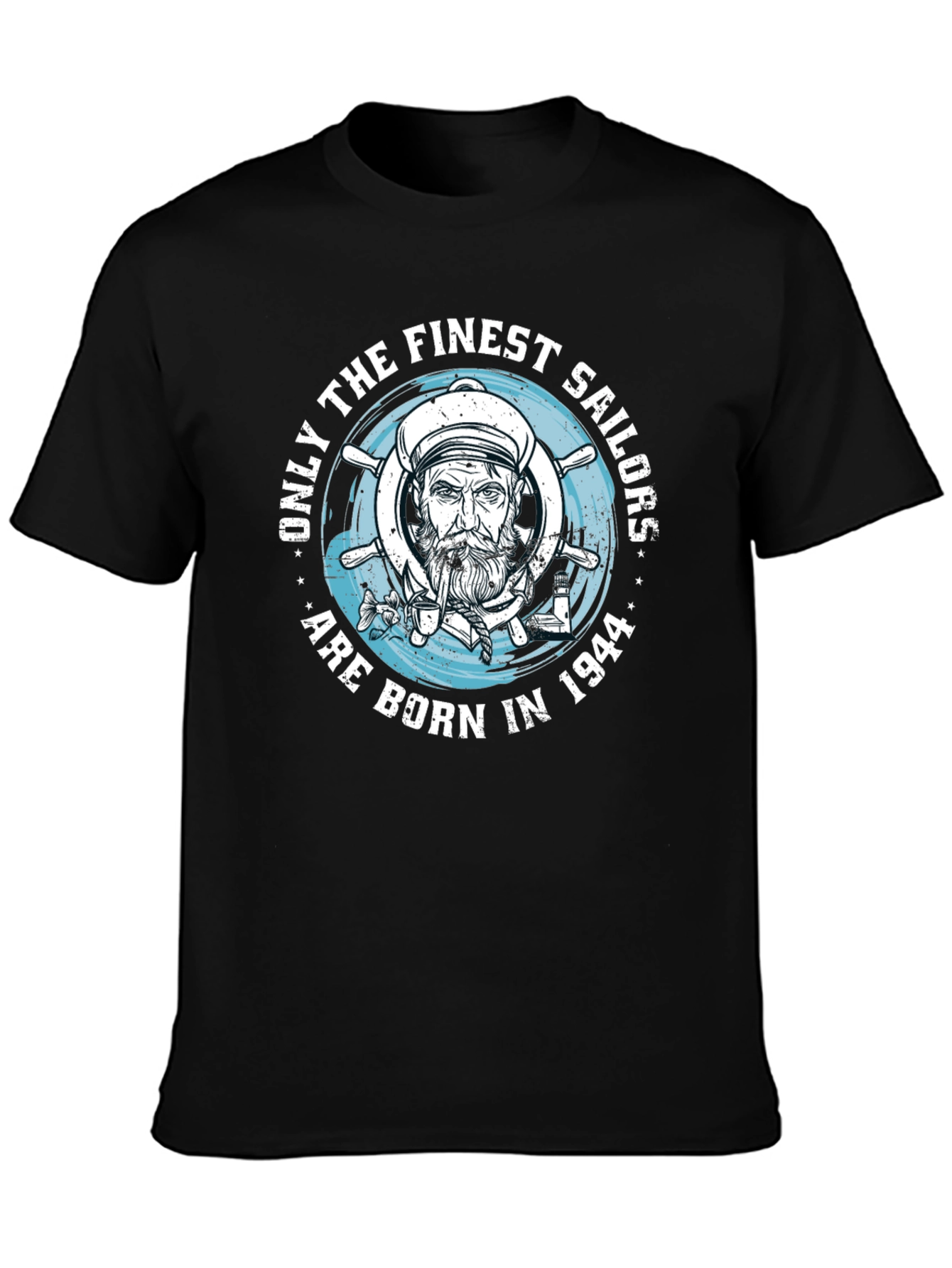 Finest Sailors Born in 1944 Black T-Shirt