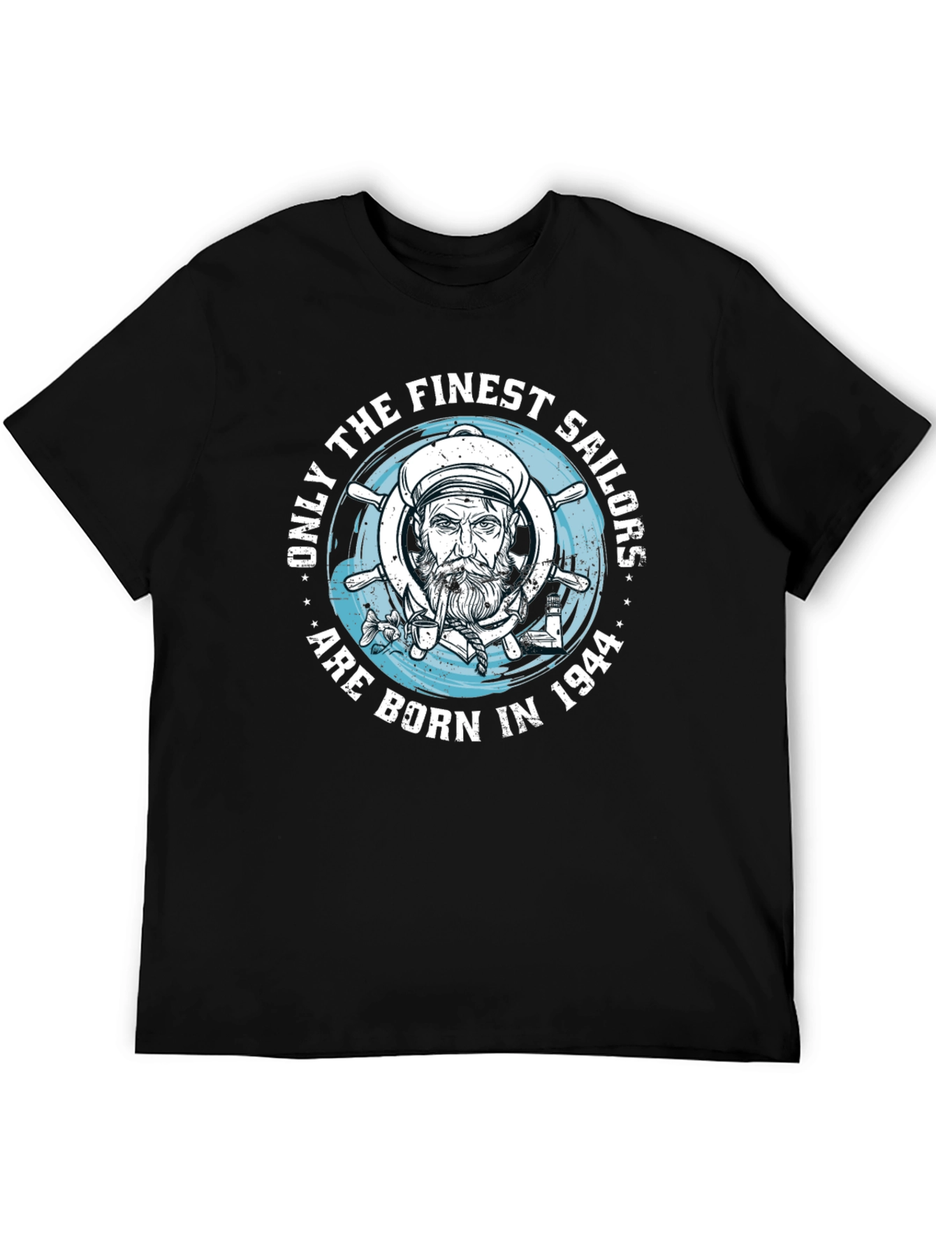 Finest Sailors Born in 1944 Black T-Shirt