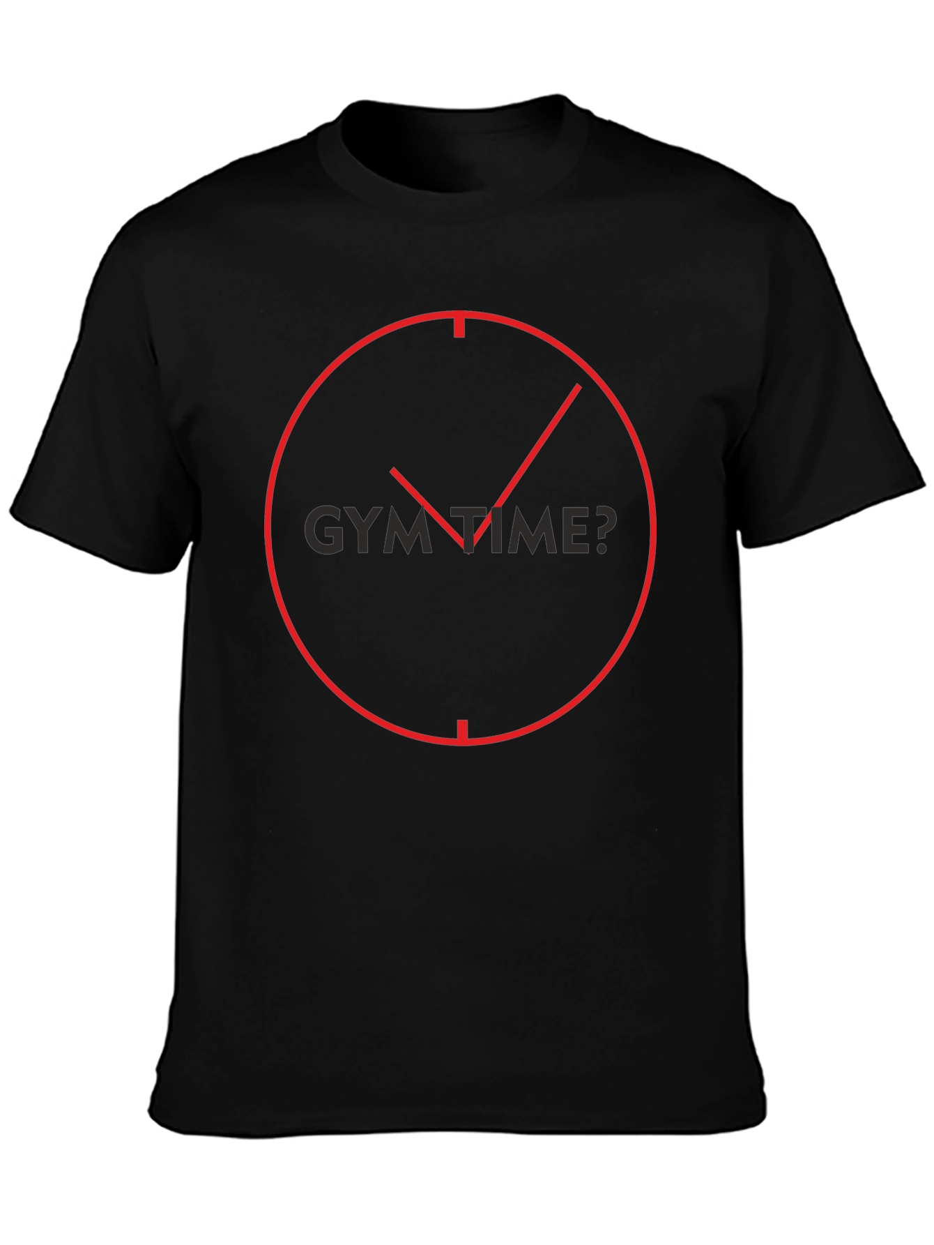 Gym Time? Black Graphic Tee