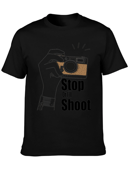 Stop or Ill Shoot Graphic T-Shirt