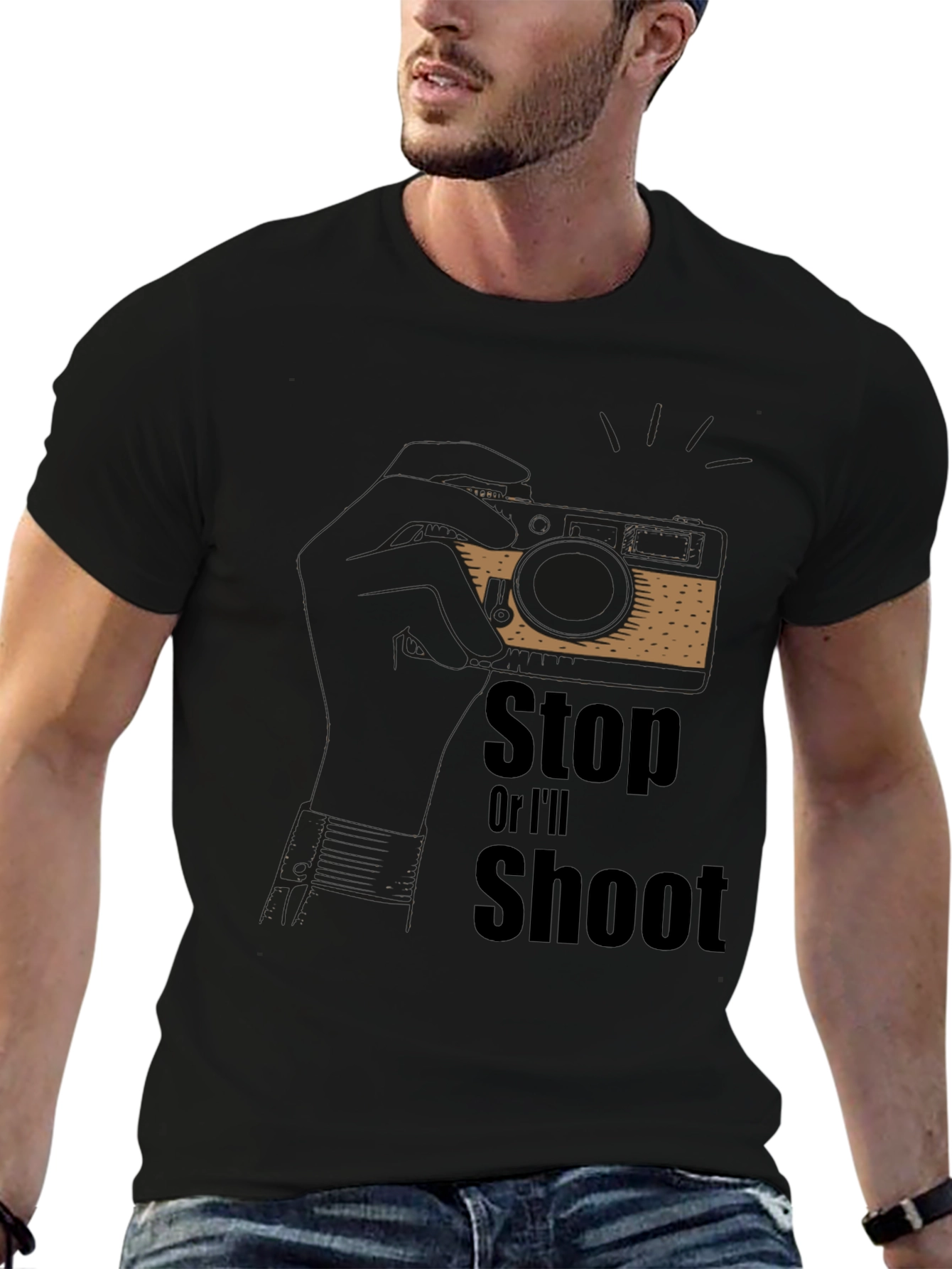 Stop or Ill Shoot Graphic T-Shirt