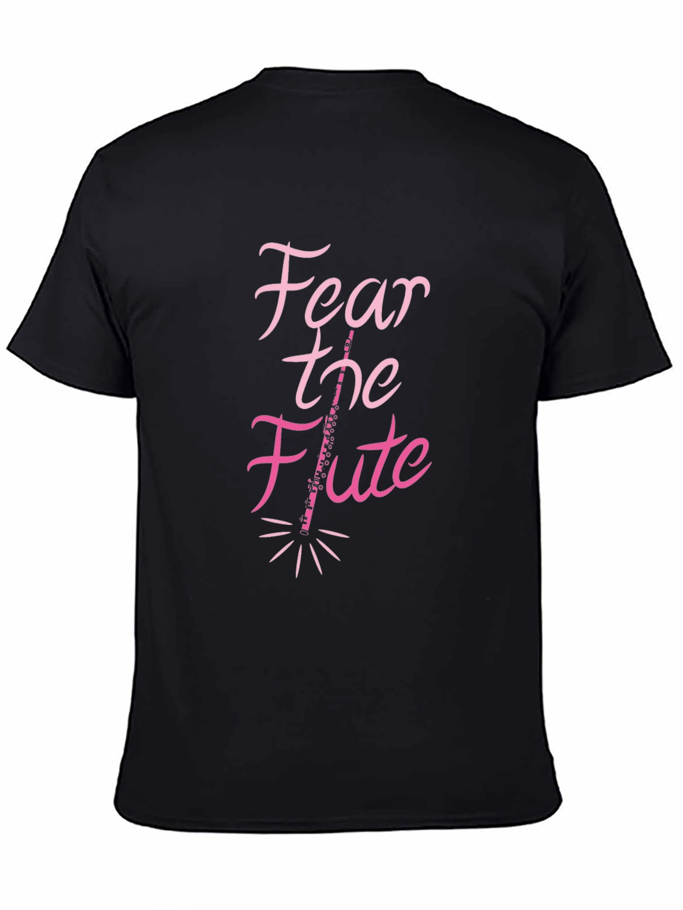 Fear the Flute Black T-Shirt Musician Gift
