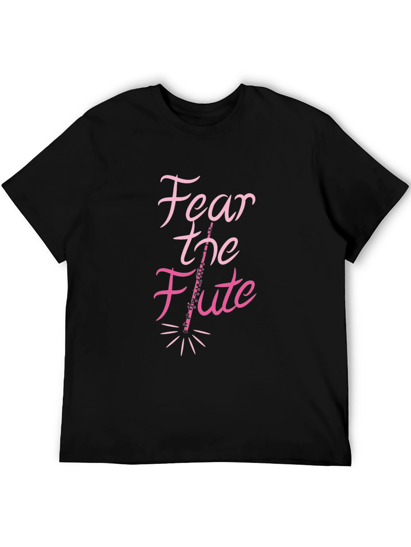 Fear the Flute Black T-Shirt Musician Gift