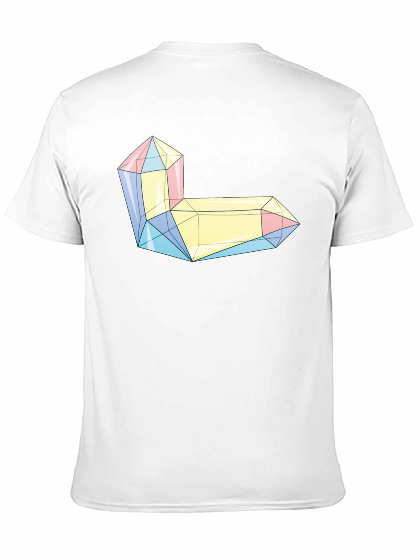 Geometric Crystal Graphic Tee - Modern Style