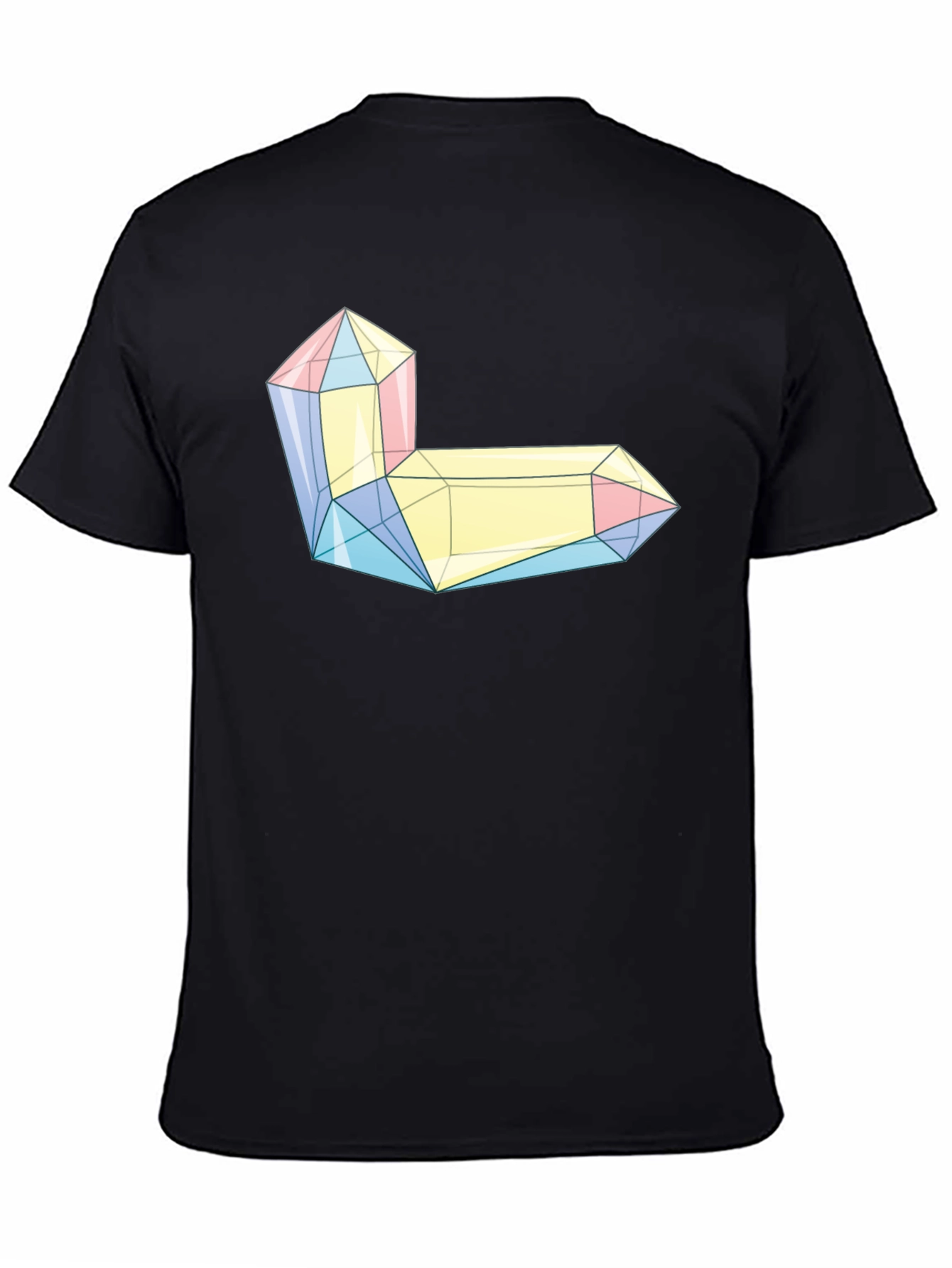 Geometric Crystal Graphic Tee - Modern Style