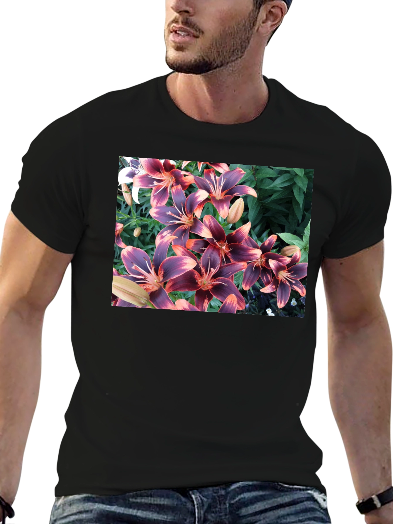 Floral T-Shirt - Unique Lily Design