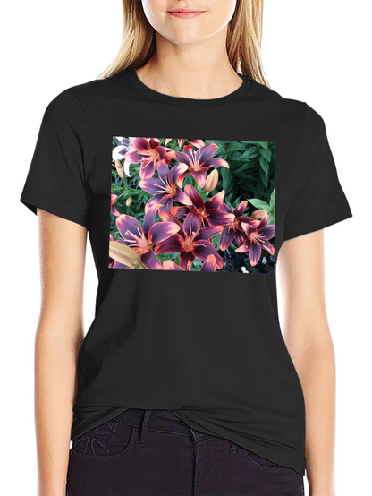 Floral T-Shirt - Unique Lily Design