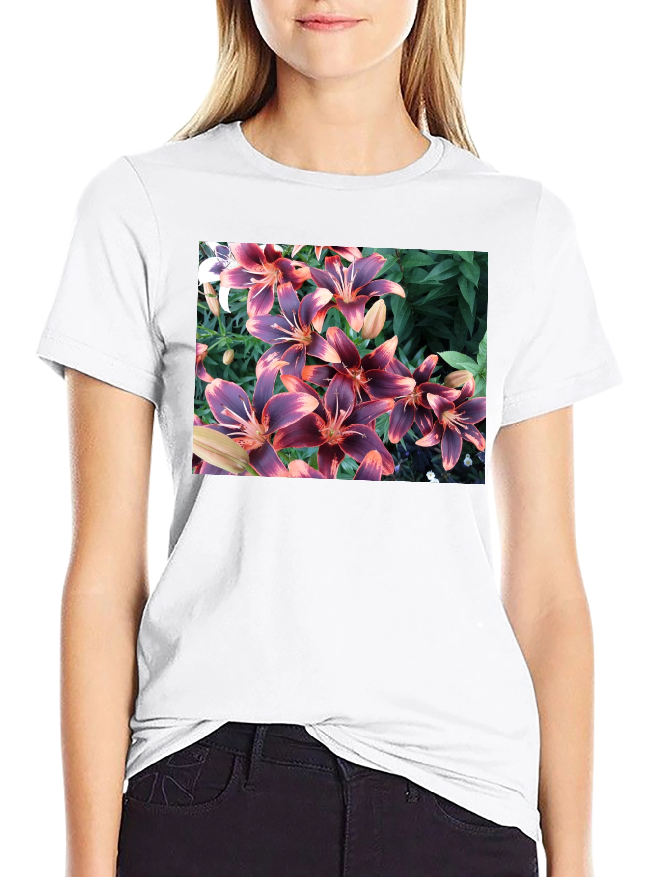 Floral T-Shirt - Unique Lily Design