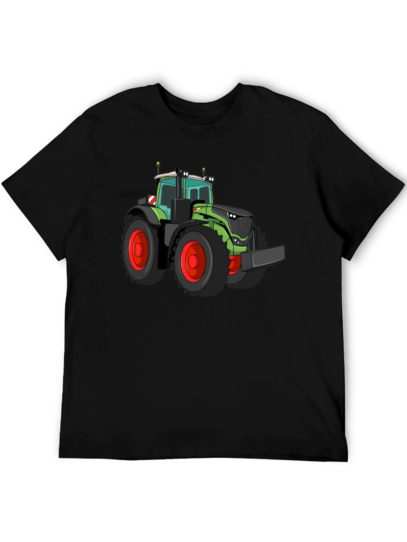 Tractor Graphic Tee - Bold Black Cotton Shirt