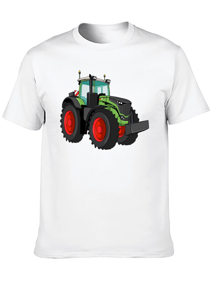 Tractor Graphic Tee - Bold Black Cotton Shirt