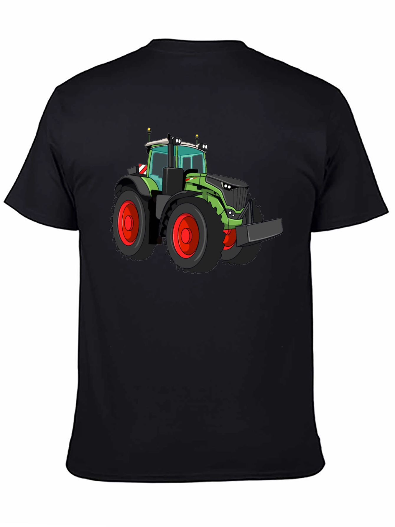 Tractor Graphic Tee - Bold Black Cotton Shirt