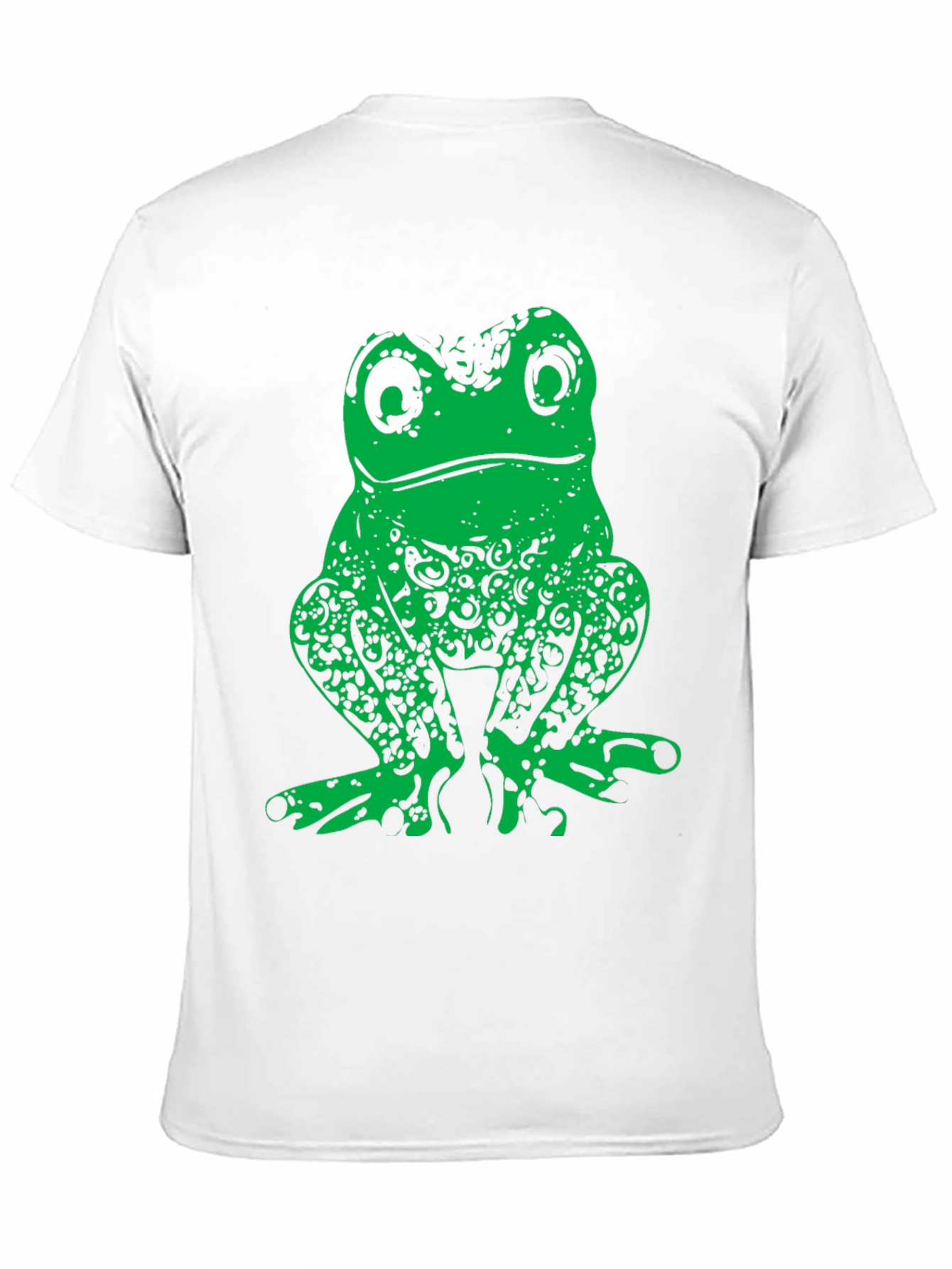 Green Frog Graphic Print Black T-Shirt