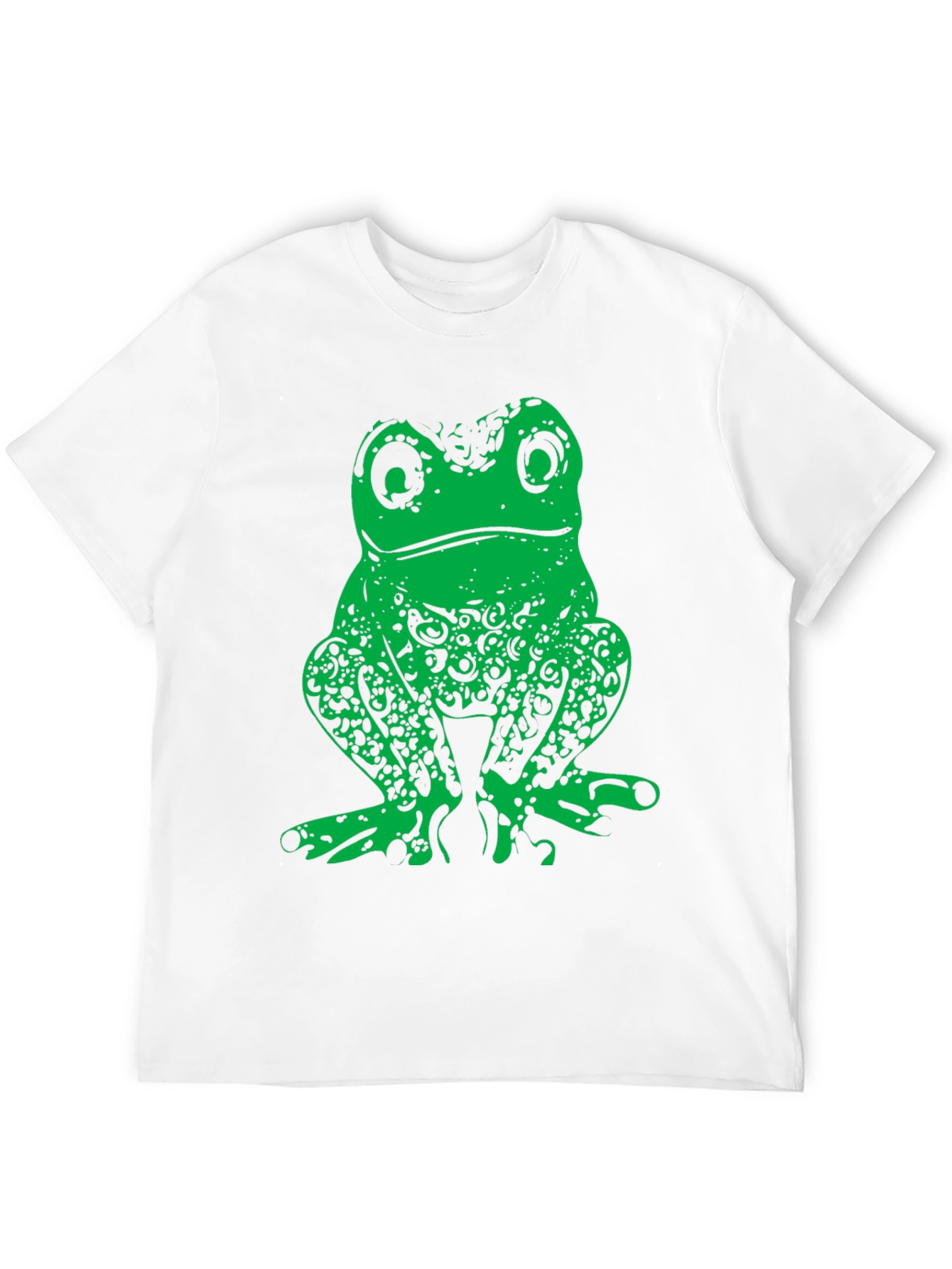 Green Frog Graphic Print Black T-Shirt