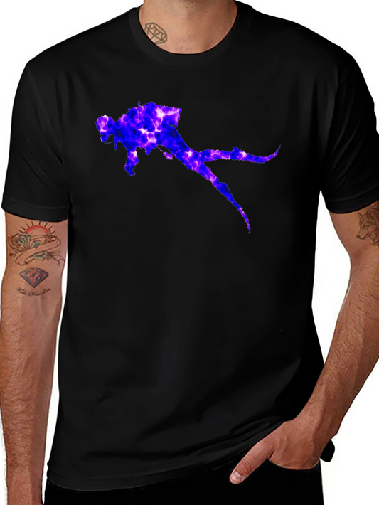 Diver Graphic T-Shirt - Black Casual Tee