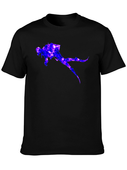 Diver Graphic T-Shirt - Black Casual Tee