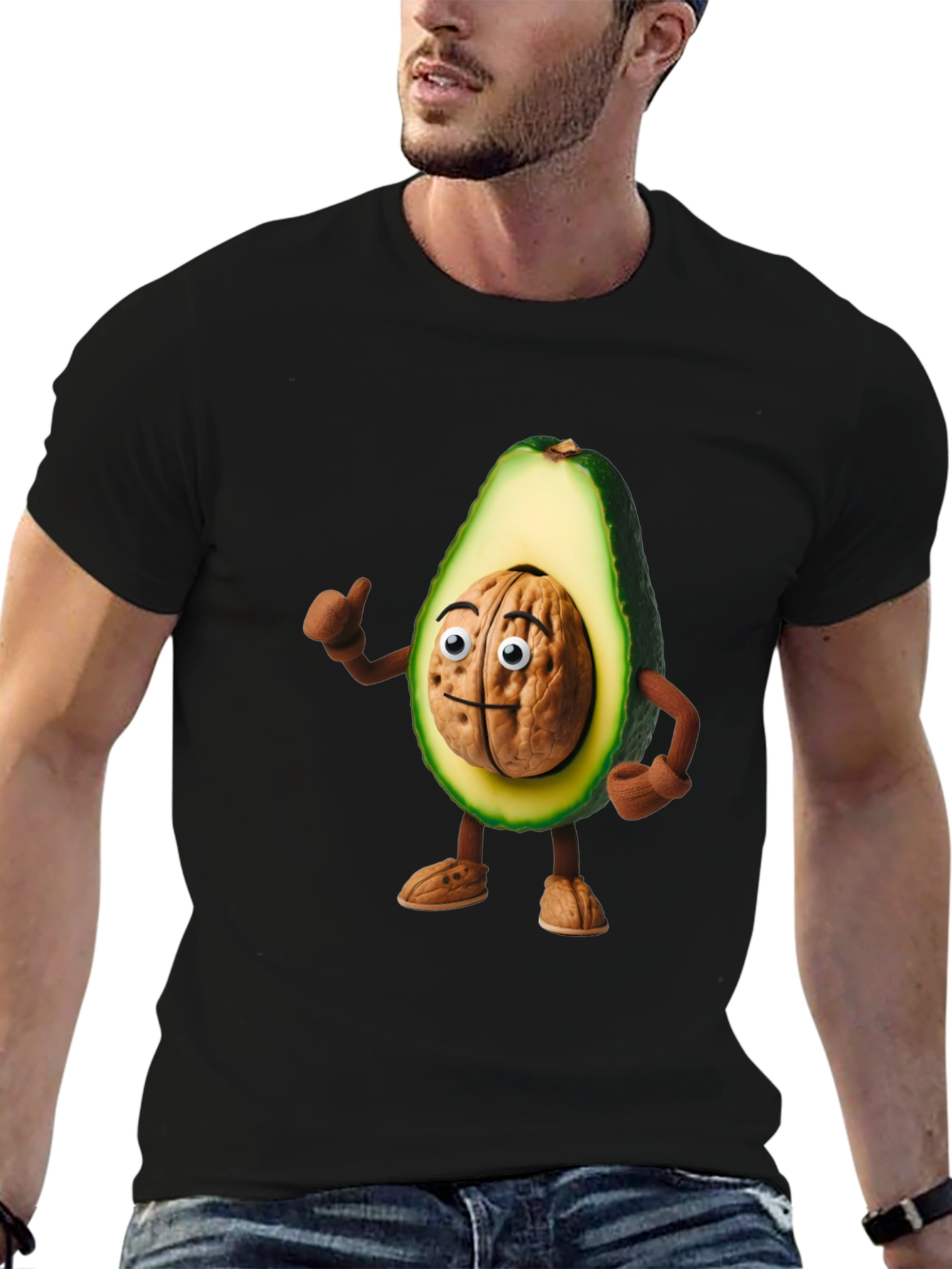 Avocado Brain Funny Graphic T-Shirt