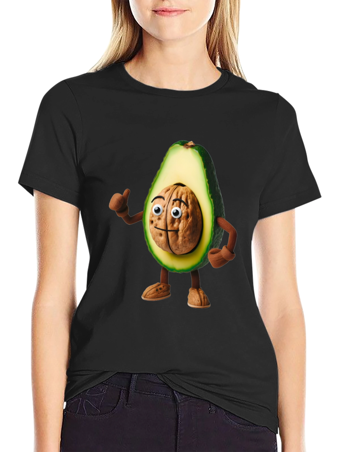 Avocado Brain Funny Graphic T-Shirt