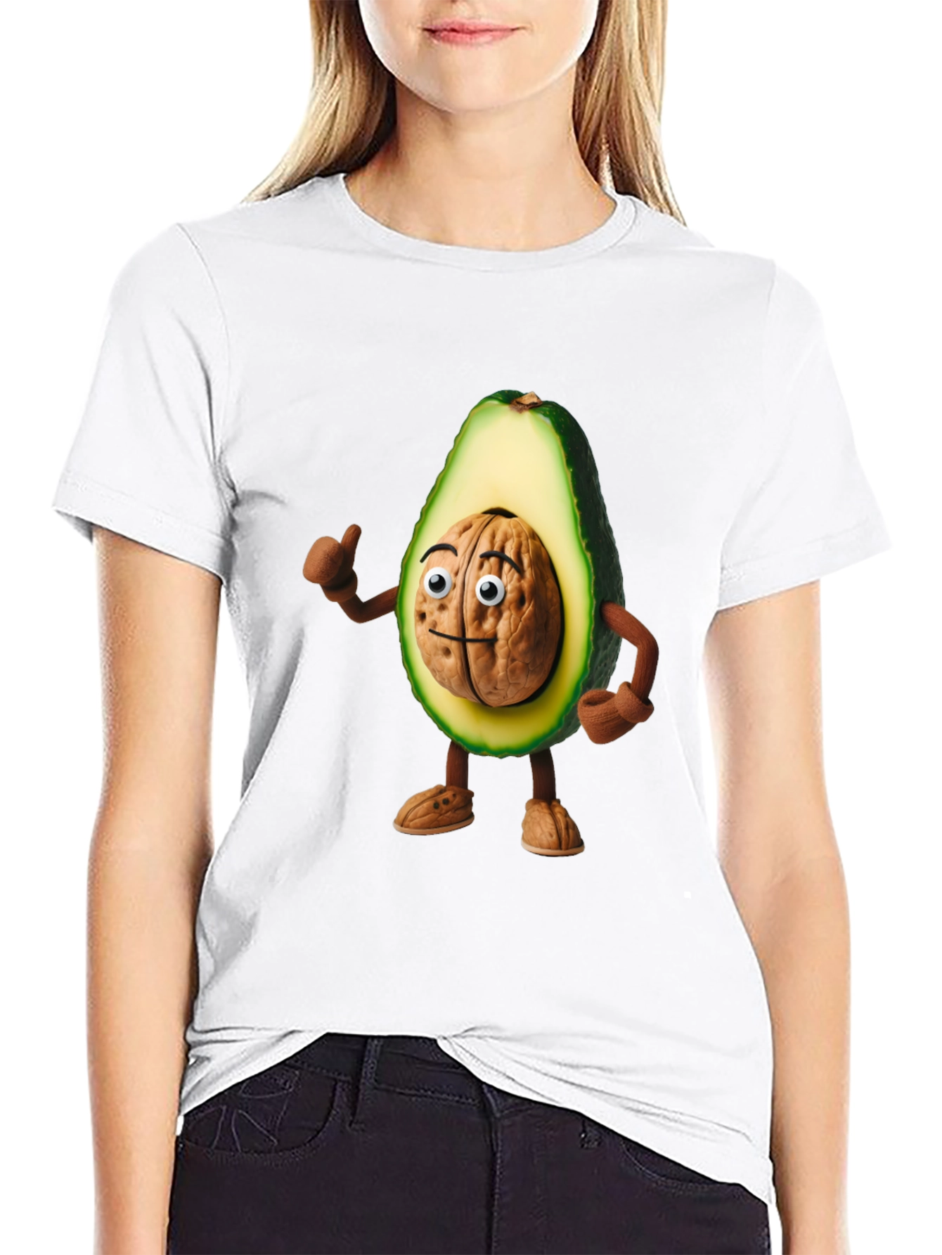 Avocado Brain Funny Graphic T-Shirt