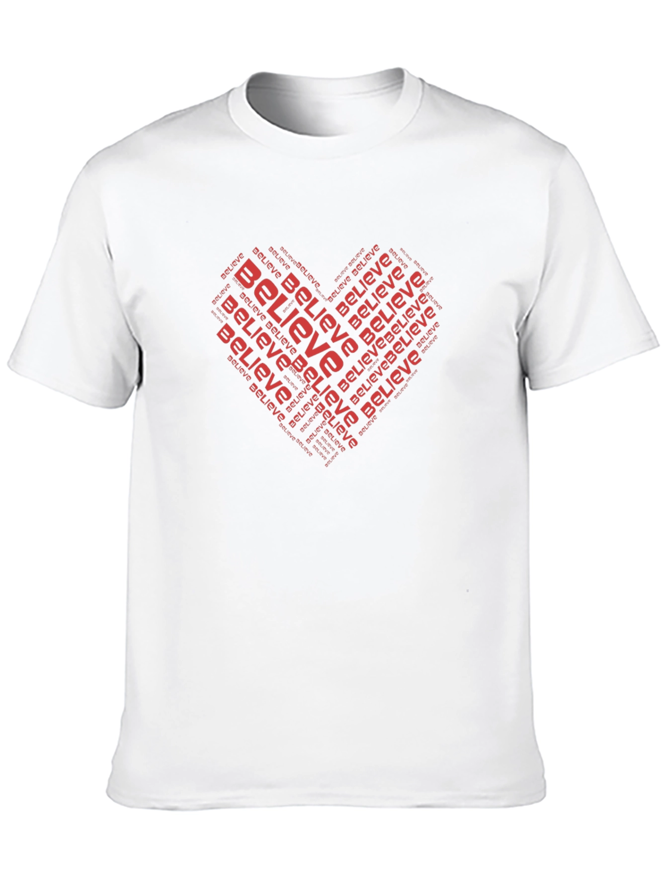 Believe Heart Graphic Black T-Shirt